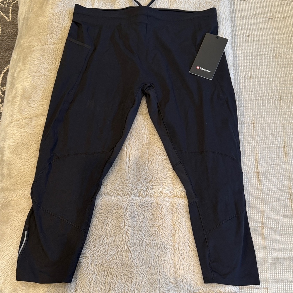 Lululemon Athletica Black Surge Tights 22” XL NWT Black
